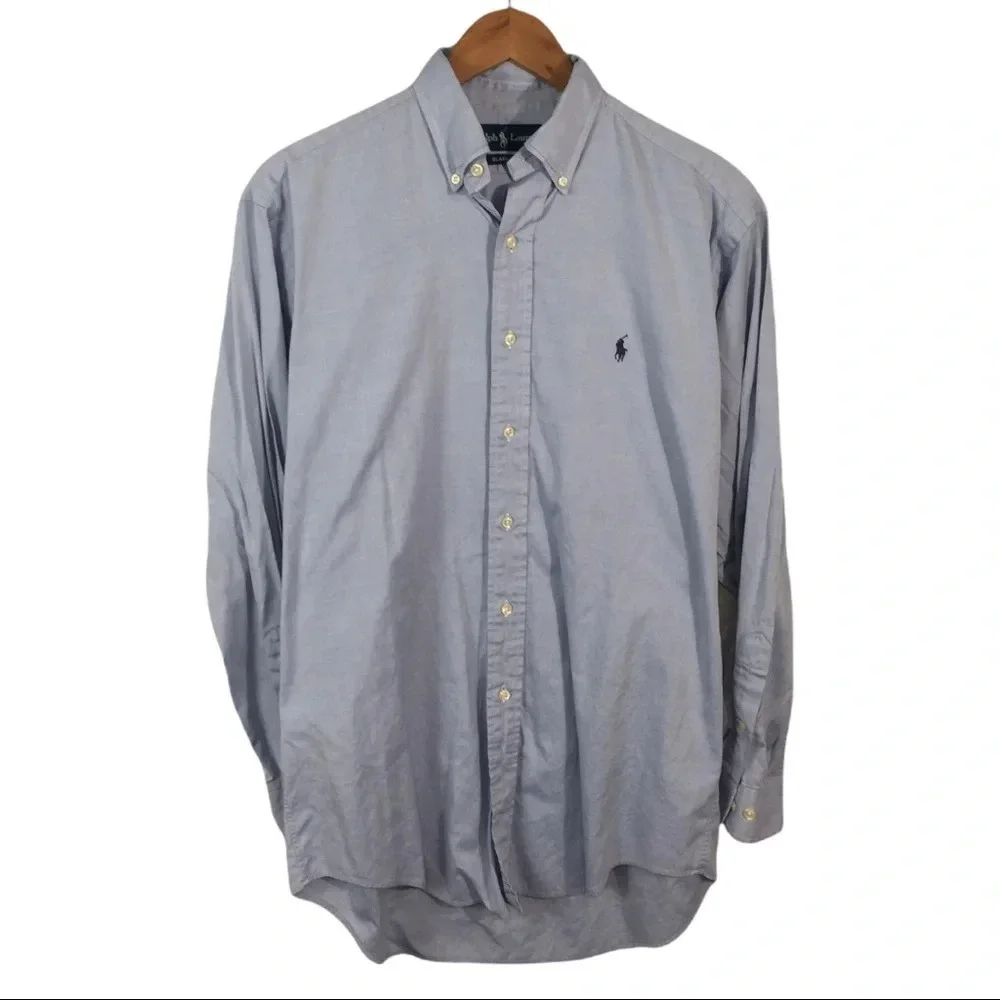 BF140 Polo Ralph Lauren Designer Classic Fit Dress Shirt 15 32/33 M